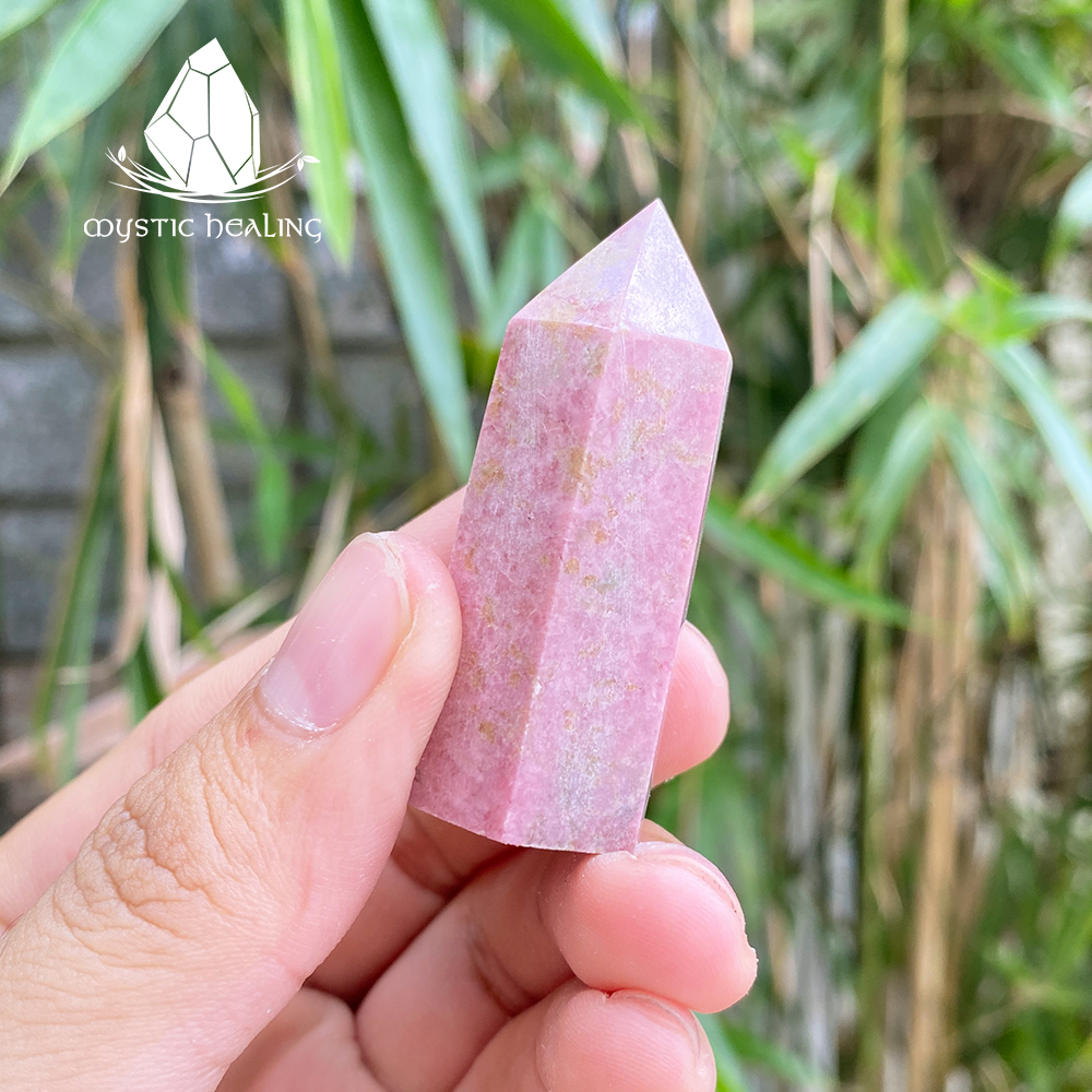 Trụ Đá Mini Rhodonite (Tường Vi) - Mystic Healing