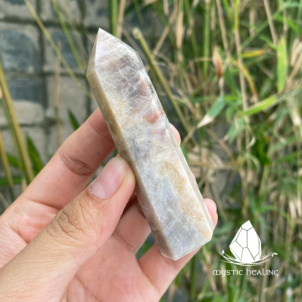 Trụ Đá SunMoonstone (Đá Mặt Trời Mặt Trăng) Mystic Healing