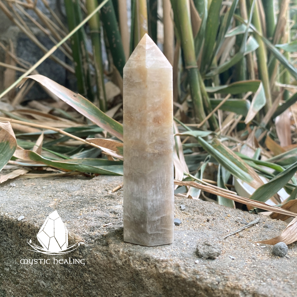 Trụ Đá SunMoonstone (Đá Mặt Trời Mặt Trăng) Mystic Healing